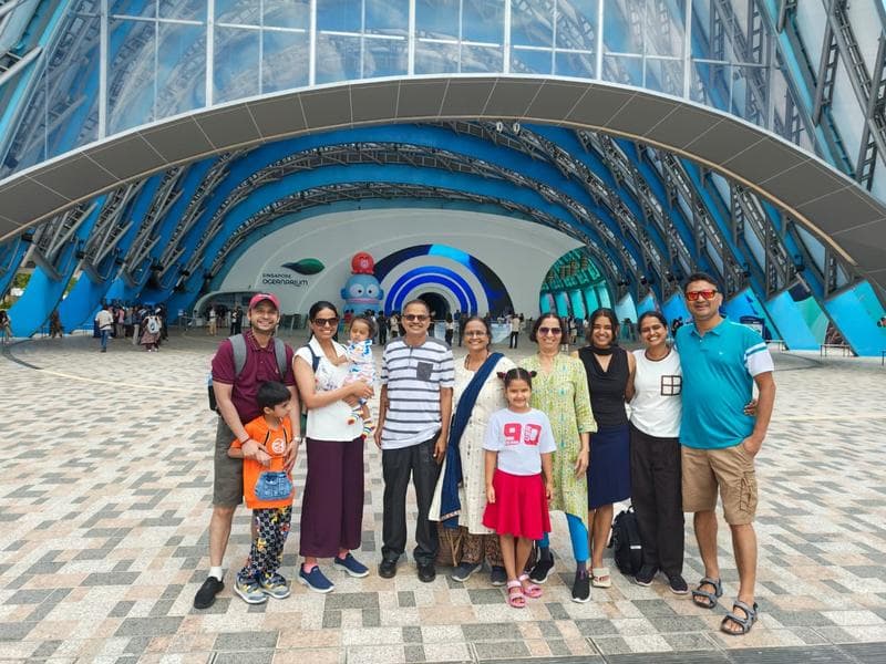 Ms. Akshata and family in Singapore